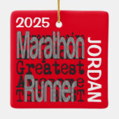 Marathon Runner Extraordinaire CUSTOM Keramikornament (Rückseite)