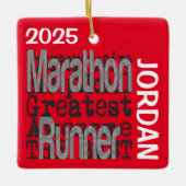 Marathon Runner Extraordinaire CUSTOM Keramikornament (Vorderseite)