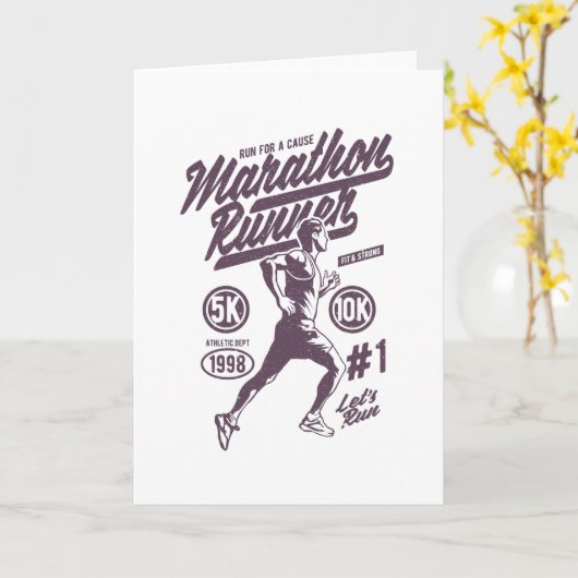 Marathon Runner Karte (Gelbe Blume)