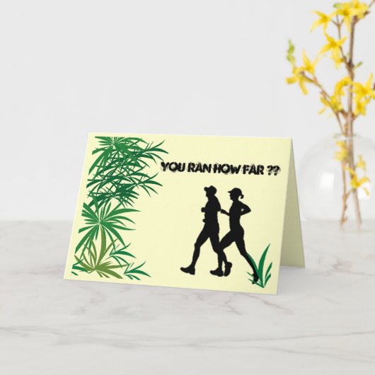 Marathon Runner Karte (Gelbe Blume)