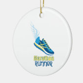Marathon Runner Keramik Ornament (Links)