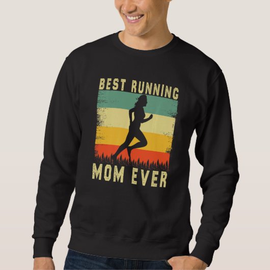 Marathon Runner Krasse Mama Trainer Beste Laufende Sweatshirt (Vorderseite)