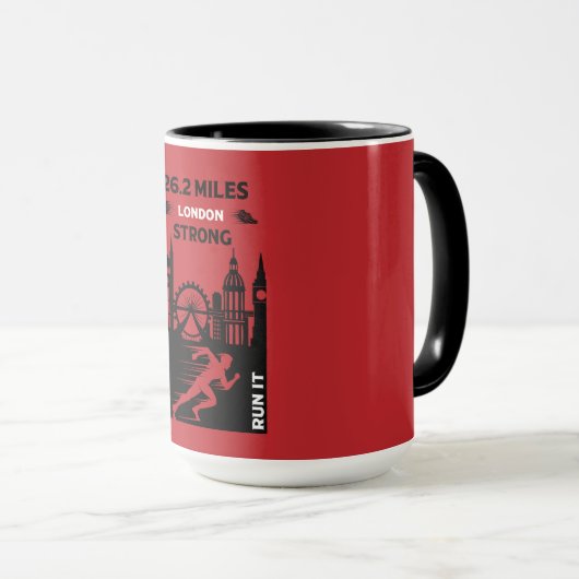 Marathon Runner London 26,2 Tasse (VorderseiteRechts)