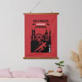 Marathon Runner London 26,2 Wandteppich Mit Holzrahmen (Schlafzimmer)