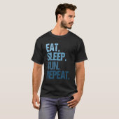 Marathon Runner Marathonläuferin Eat Sleep Run R T-Shirt (Vorne ganz)