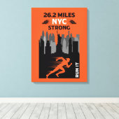 Marathon Runner New York 26,2 Leinwanddruck (Insitu (Holzboden))