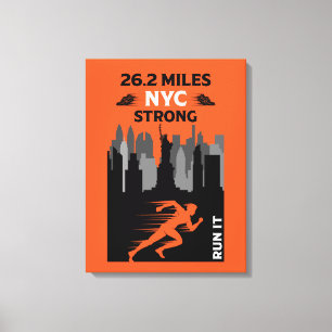 Marathon Runner New York 26,2 Leinwanddruck