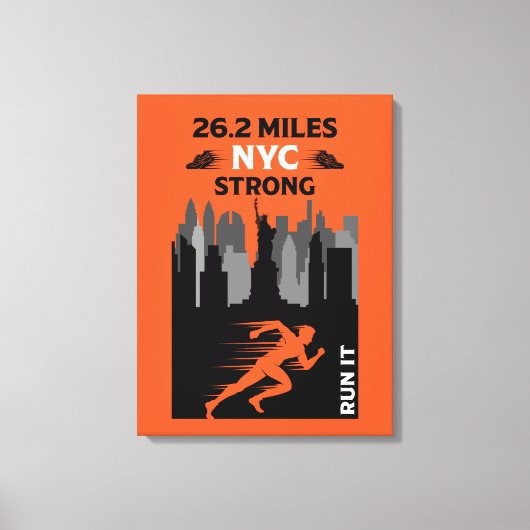 Marathon Runner New York 26,2 Leinwanddruck (Vorderseite)