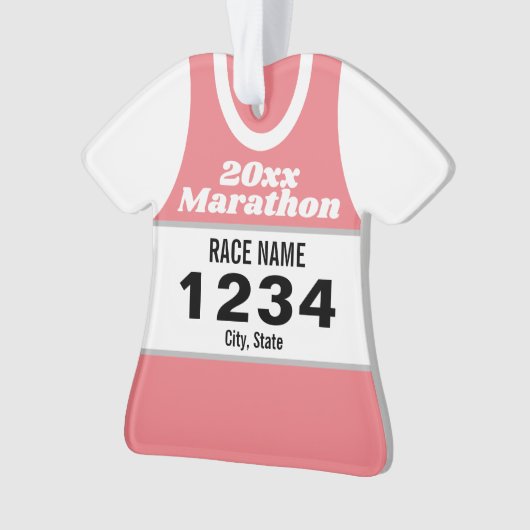 Marathon Runner Shirt Ornament (Vorderseite)