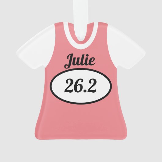 Marathon Runner Shirt Ornament (Rückseite)