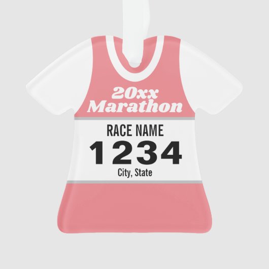 Marathon Runner Shirt Ornament (Vorderseite)