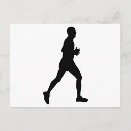 Marathon Runner Silhouette Postkarte