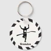Marathon Runner Track Cross Country Running Name Schlüsselanhänger (Vorderseite)