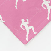 Marathon Runners auf rosa Hintergrund Fleecedecke (Ecke)