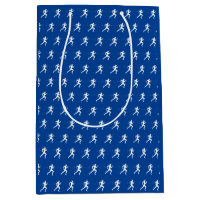 Marathon Runners on Blue
