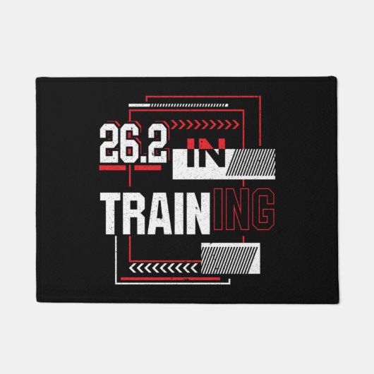 Marathon Running - 26.2 in Training Abstrakt Fußmatte (Vorderseite)