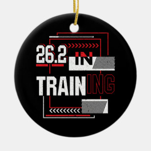 Marathon Running - 26.2 in Training Abstrakt Keramik Ornament