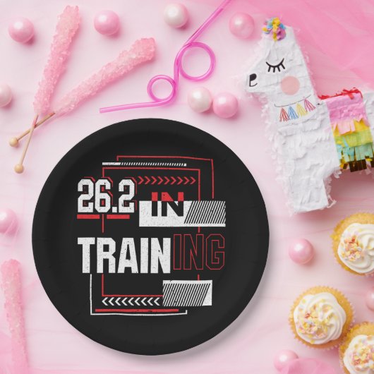 Marathon Running - 26.2 in Training Abstrakt Pappteller (Party)