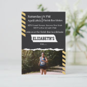 Marathon Running Party Invitation Runner Finisher  Einladung (Stehend Vorderseite)