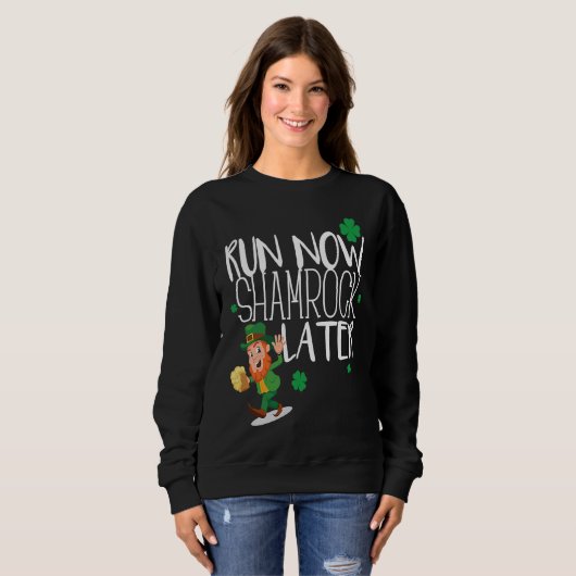 Marathon Running St Patricks Day Race 5k Runner Sweatshirt (Vorne ganz)