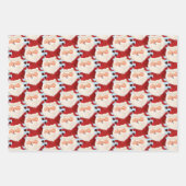 Marathon Santas Funny Active Sport Fett Weihnachte Geschenkpapier Set (Vorderseite 3)