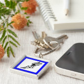 Marathon-Schlüsselanhänger - Blau Schlüsselanhänger (Seite)