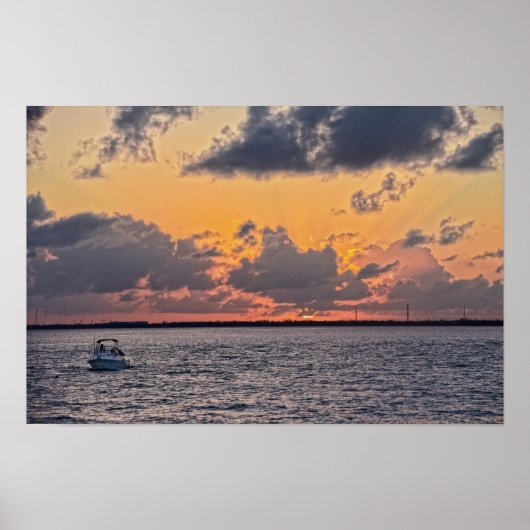 Marathon-Sonnenuntergang in den Florida Keys Poster (Vorne)