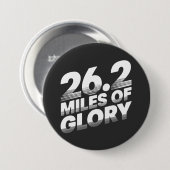 Marathon-Strecke 26,2 Meilen Button (Vorne & Hinten)