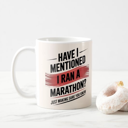 Marathon-Strecke 26,2 Meilen Kaffeetasse (Mit Donut)