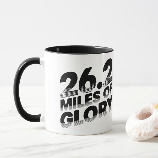 Marathon-Strecke 26,2 Meilen Tasse (Mit Donut)