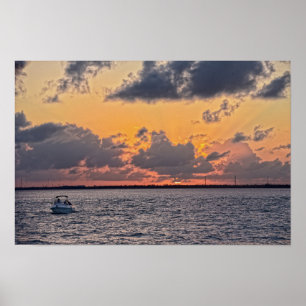 Marathon Sunset in den Florida Keys Poster
