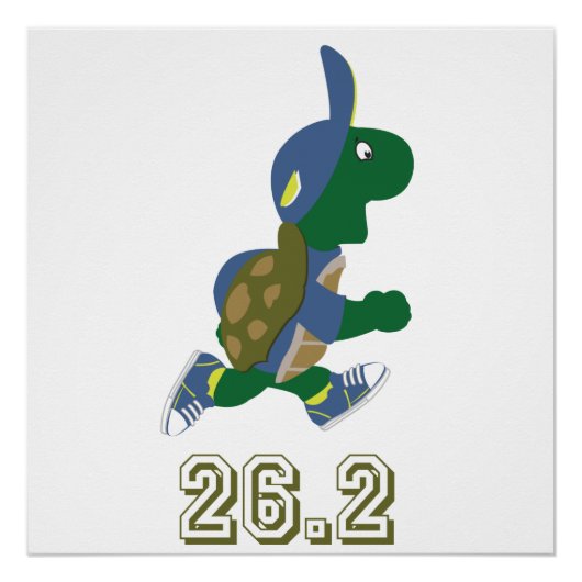 Marathon Turtle Runner in Blue Poster (Vorderseite)