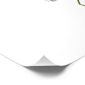 Marathon Turtle Runner in Blue Poster (Ecke)