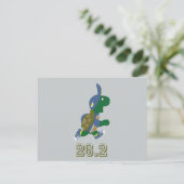 Marathon Turtle Runner in Blue Postkarte (Stehend Vorderseite)