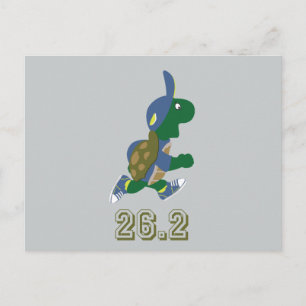 Marathon Turtle Runner in Blue Postkarte