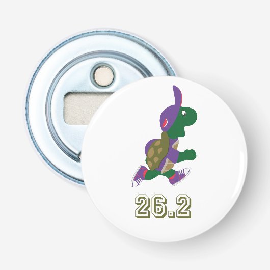 Marathon Turtle Runner in Lila Flaschenöffner (Vorderseite)