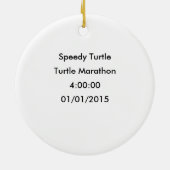 Marathon Turtle Runner in Lila Keramik Ornament (Hinten)