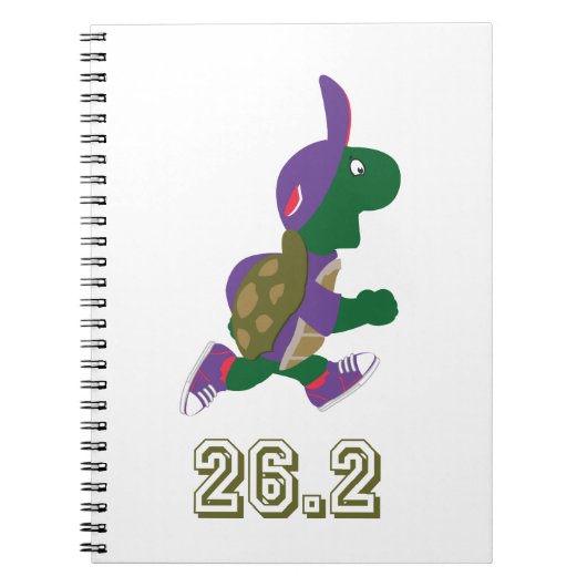 Marathon Turtle Runner in Lila Notizblock (Vorderseite)