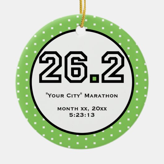 Marathon-Verzierung Keramikornament (Vorne)
