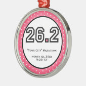 Marathon-Verzierung Silbernes Ornament (Links)