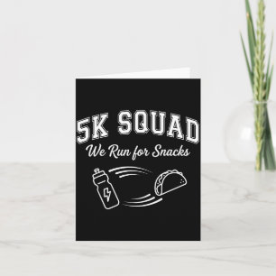 Marathonlauf 5K-Renntag ie Gruppe Lustiger Freund Karte