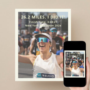 Marathonlauf-Abschlussankündigung Begrüßung Feiertagskarte