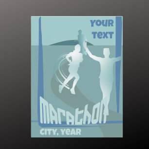 Marathonlauf-Gruß Memorabilien Postkarte