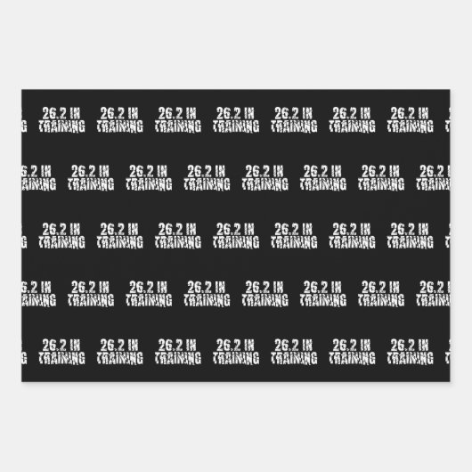 Marathonläufer 26.2 im Training Geschenkpapier Set (Vorderseite)