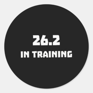 Marathonläufer 26.2 im Training Runder Aufkleber