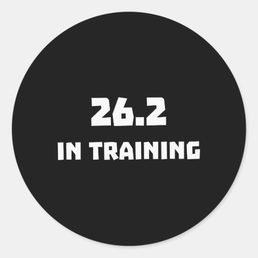 Marathonläufer 26.2 im Training Runder Aufkleber (Vorderseite)