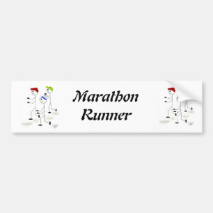 Marathonläufer Autoaufkleber