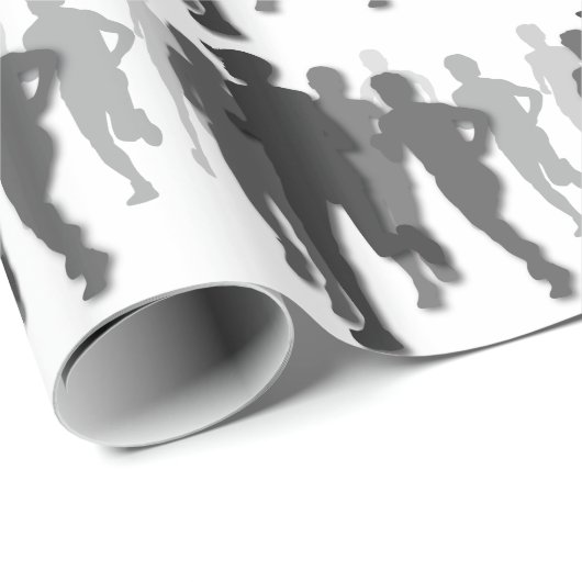 Marathonläufer Geschenkpapier (Rolleneckpunkt)