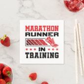Marathonläufer im Training Serviette (Beispiel)