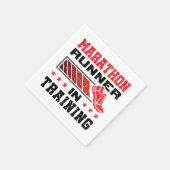 Marathonläufer im Training Serviette (Ecke)